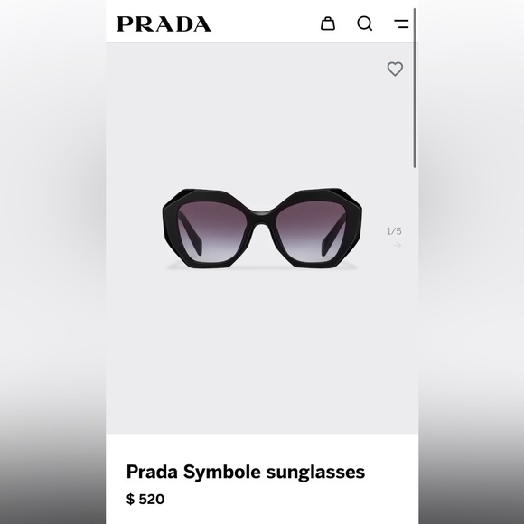 black Prada Symbole sunglasses like new - Picture 1 of 3
